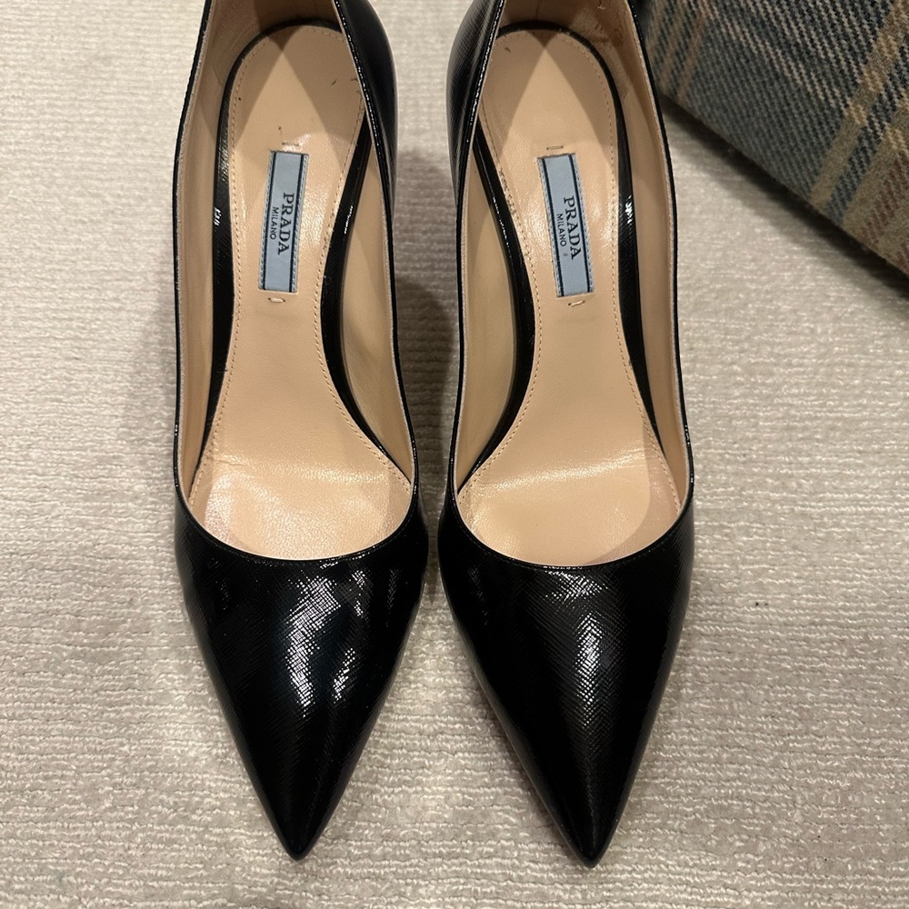Prada Black Pointed Toe Heels